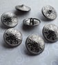 15mm 19mm & 23mm Italian Made Suit Buttons GUNMETAL - Image 2