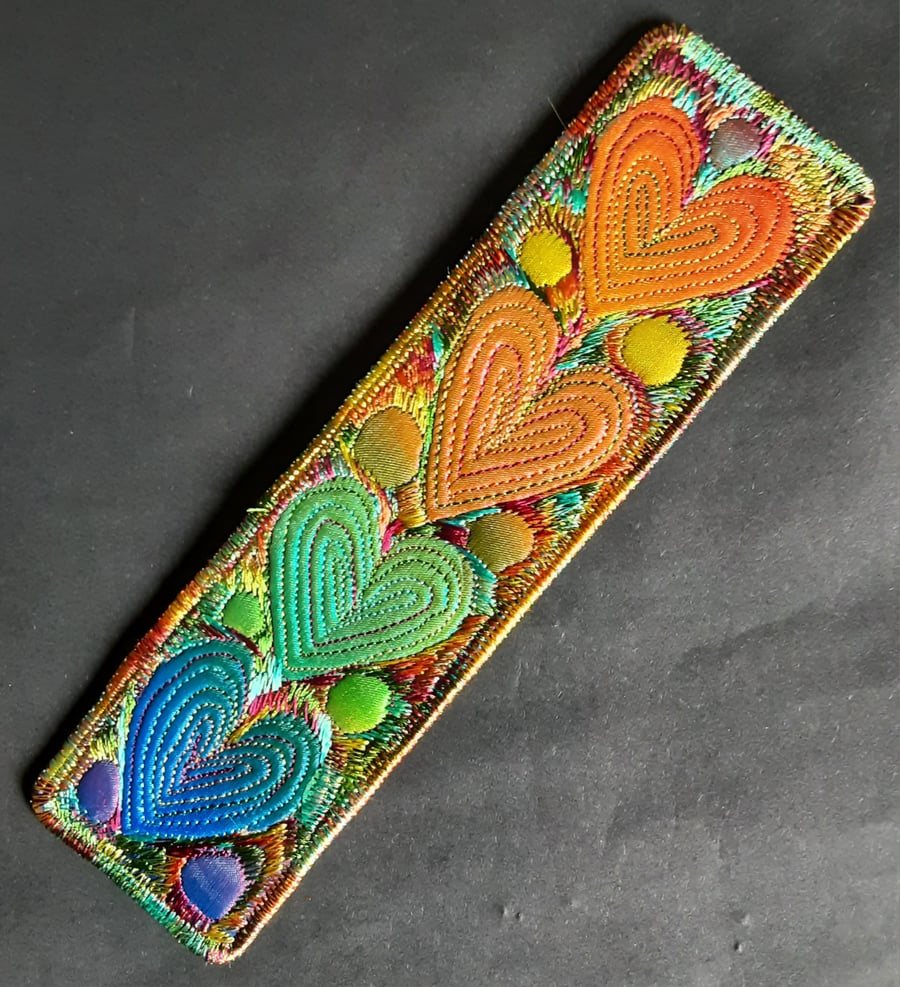 Bookmarks - Textile with Machine Embroidery Bookmark