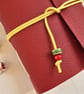 Red Leather Journal, Notebook or Sketchbook, with Renaissance Lining - Image 8