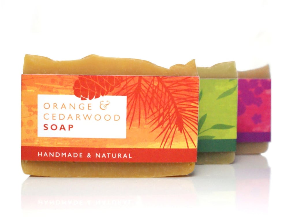 Natural Soap Gift Set of 3 - Orange and Cedarwood - Tea tree and Rosemary - Rose