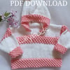 Kniting pattern for Baby, Childs Hoodie. April Hoody, Jumper, Sweater