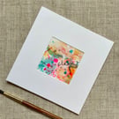 Original art card, blank card, hand painted, abstract, mixed media, art lovers