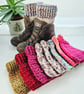 Blue Rainbow Boot Cuffs, Crochet Ankle Warmers - Image 9