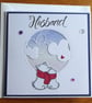 Husband Christmas Card - Polar Bears with Snowy Northern Lights Sky - Image 7