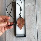 Ceramic leaf necklace