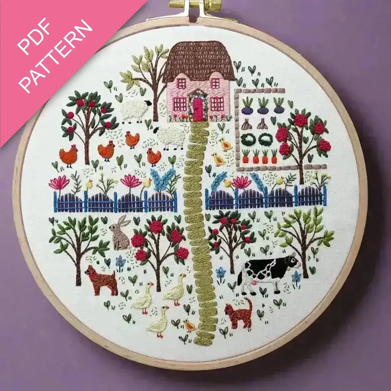 The Homestead Hand Embroidery PDF Pattern