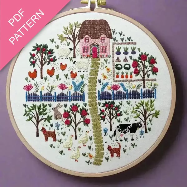 The Homestead Hand Embroidery PDF Pattern