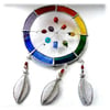 Dreamcatcher Stained Glass Suncatcher  Rainbow 023