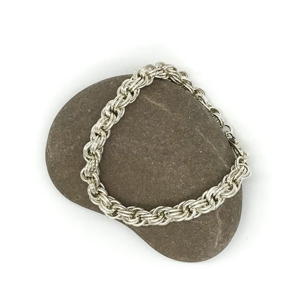 Silver Double Spiral Bracelet