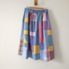 Upcycled Cotton Patchwork Skirt, Elasticated Waist Gathered Skirt