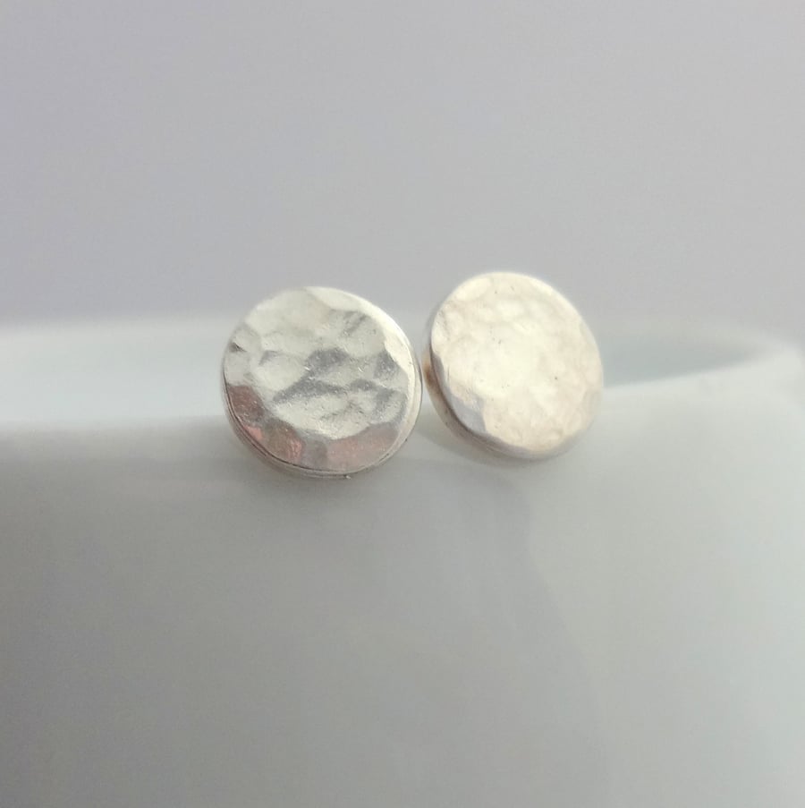 Round Silver Earrings