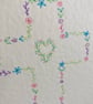 Hand-drawn floral cross card, blank inside, baptism, christening, Easter - Image 6