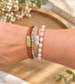 Freshwater Pearl Bracelet, Gold Stainless Steel  - Image 8
