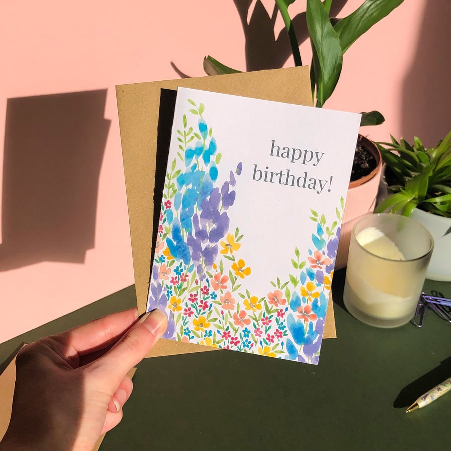 Happy Birthday Wildflower Card