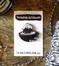 'Tea cup girl' Wood brooch