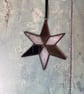 Black and white stained glass humbug Christmas star - Image 1