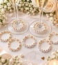 Personalised Wedding Wine Glass Charms, Custom Beaded Favors, Glass Charms