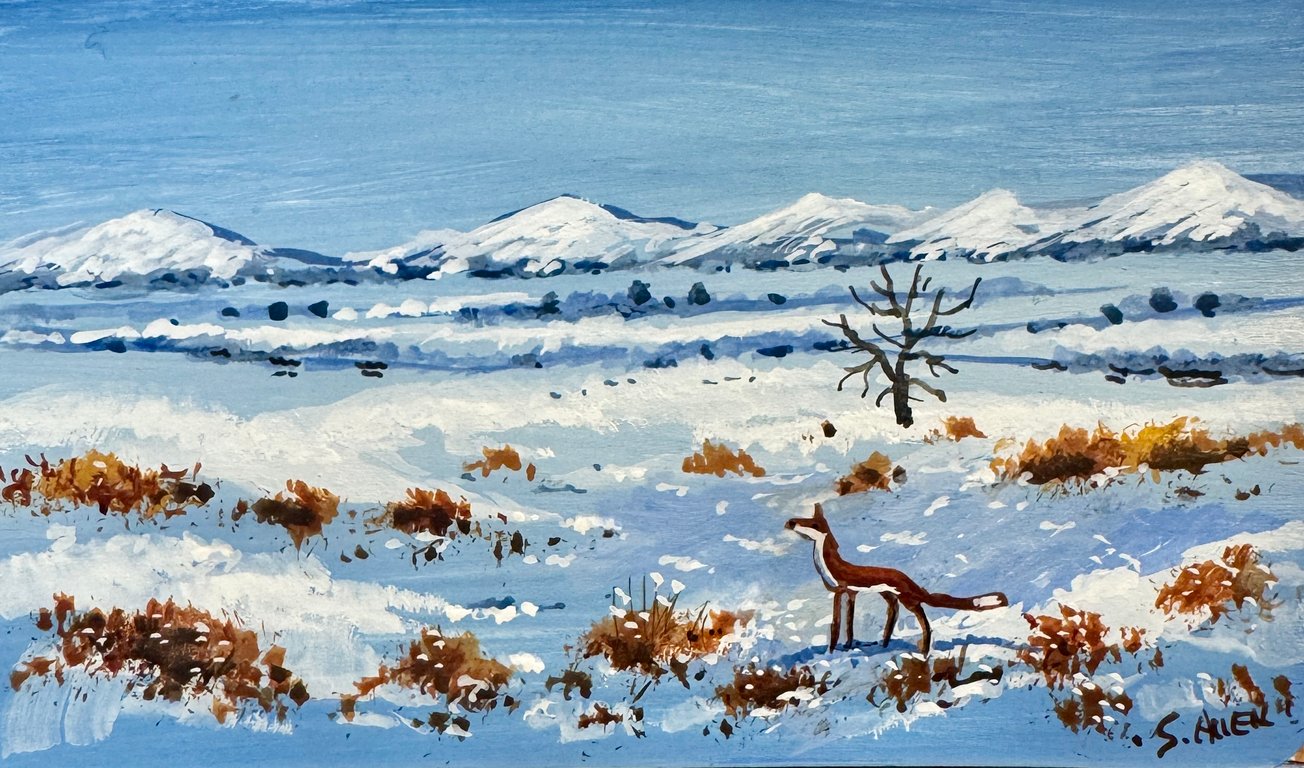 Original Aceo Painting ‘ Frosty Day   ‘ by Stephen Allen 