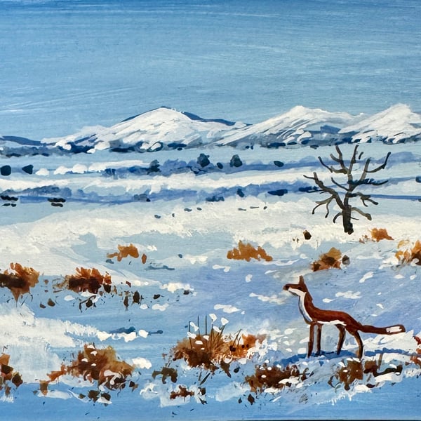 Original Aceo Painting ‘ Frosty Day   ‘ by Stephen Allen 