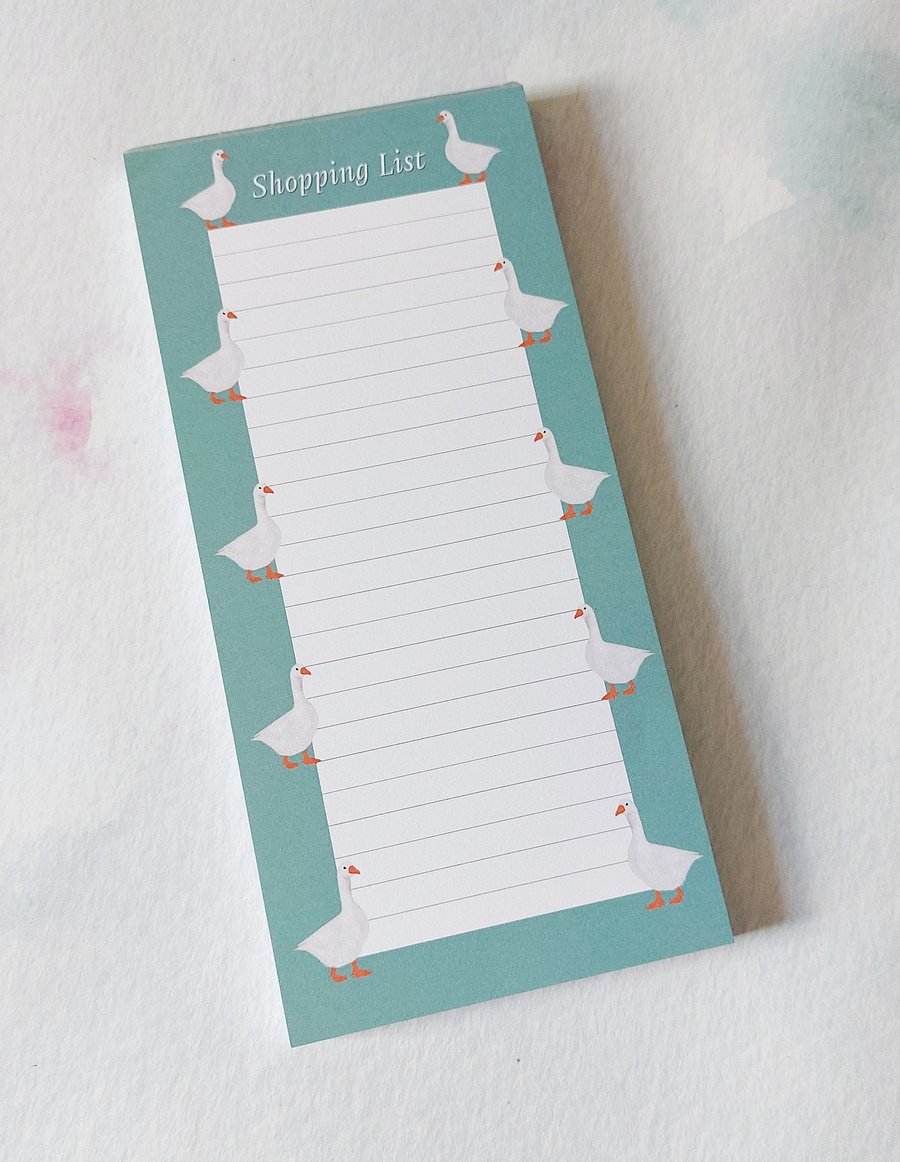 Goose Shopping List Pad, Magnetic Shopping List, Pop on your fridge