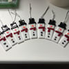 Fused glass snowmen