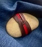 Meditation Stone, Sussex Coast Pebble, Leather Wrapped Rock, Japanese Zen Stone