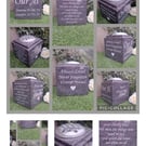  Personalised Granite Memorial Vase Plaque Grave rose bowl Cemetery Vase 