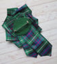 Large Tartan Ruffle Rosette Scottish Brooch Pin  - Image 4