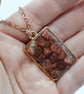 Rhodonite Pendant in Deep Pink with Rose Gold Plating - Zodiac and Anti-Anxiety  - Image 3
