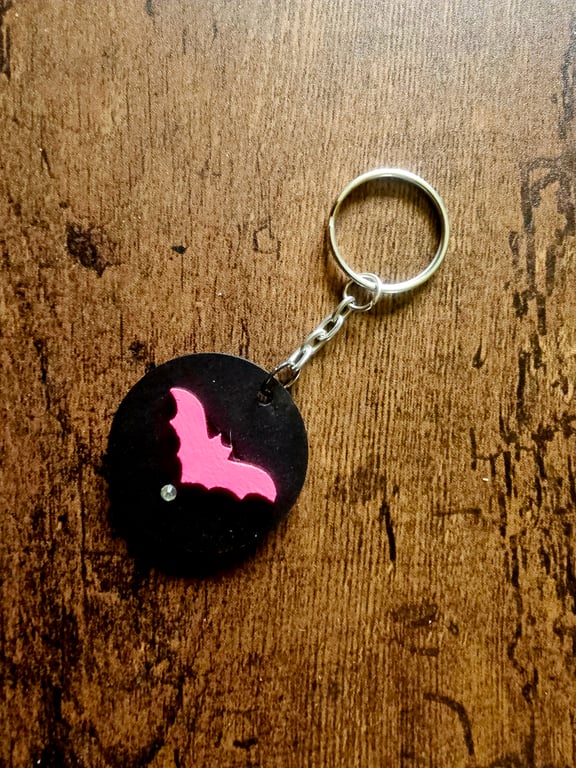 Wooden Bat Keyring
