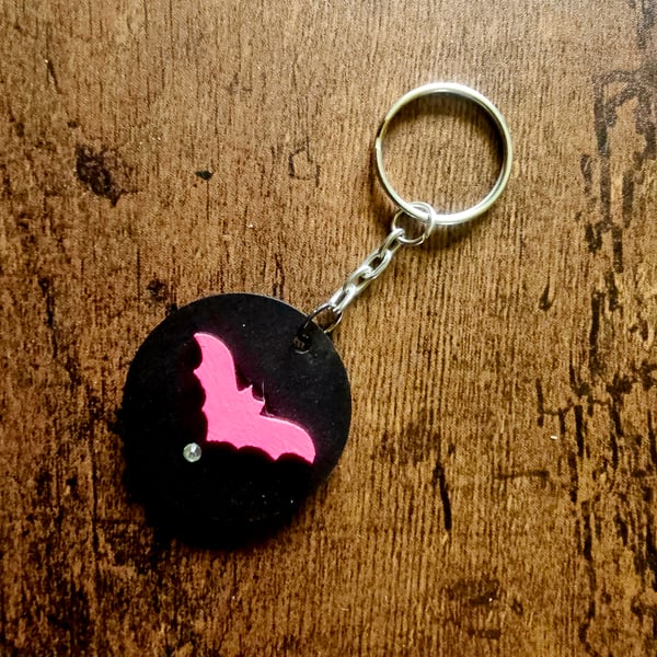 Wooden Bat Keyring