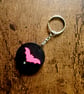 Handmade Double-Sided Bat Keyring – Gothic Halloween Accessory  - Image 1