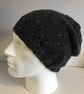 Custom Order for Rob, Dark Grey Unisex Beanie, Charcoal Hand Knit Slouch Hat - Image 6