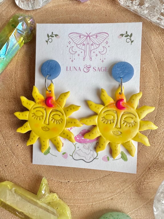 Sunset Sunshine Polymer Clay earrings