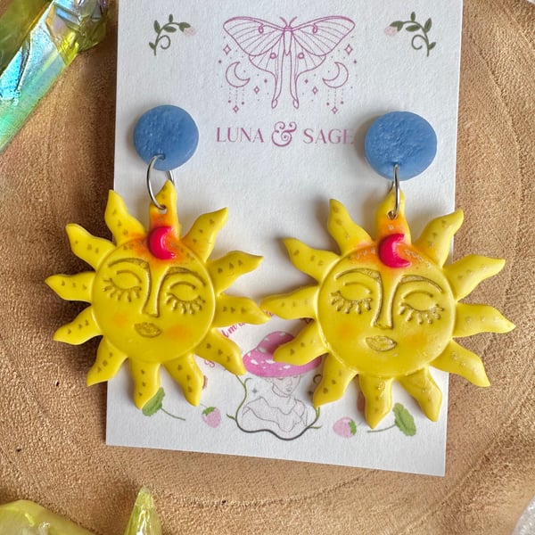 Sunset Sunshine Polymer Clay earrings
