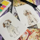 Dotts Doodle A6 sketchbook style Pet portrait