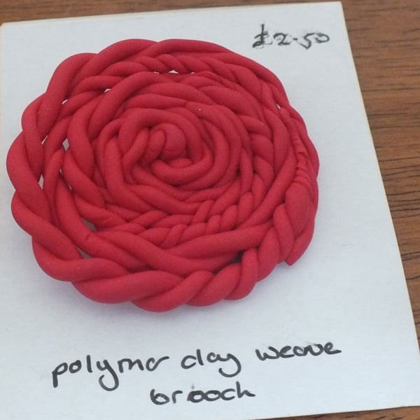 Polymer clay brooch