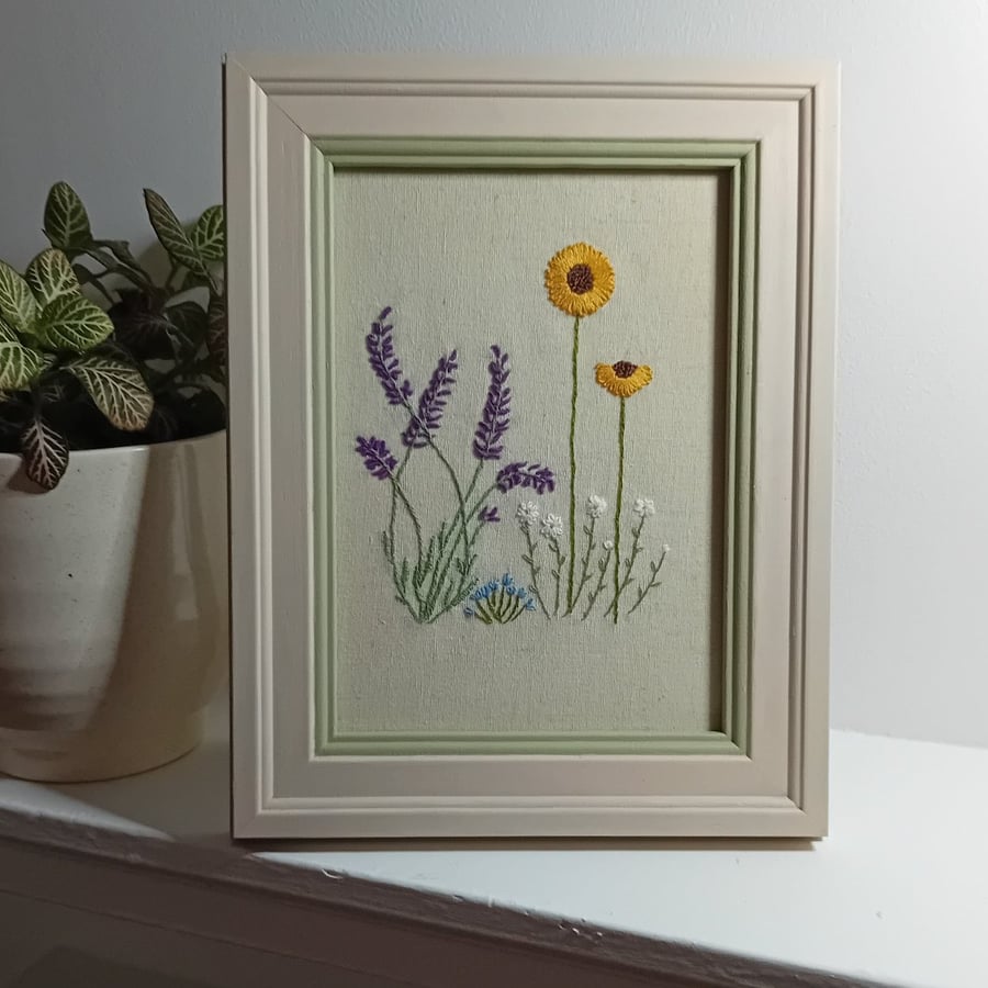 Hand Embroidered Framed Picture