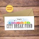 City Break Fund Money Wallet Card - cash gift envelope