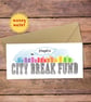 City Break Fund Money Wallet Card - cash gift envelope