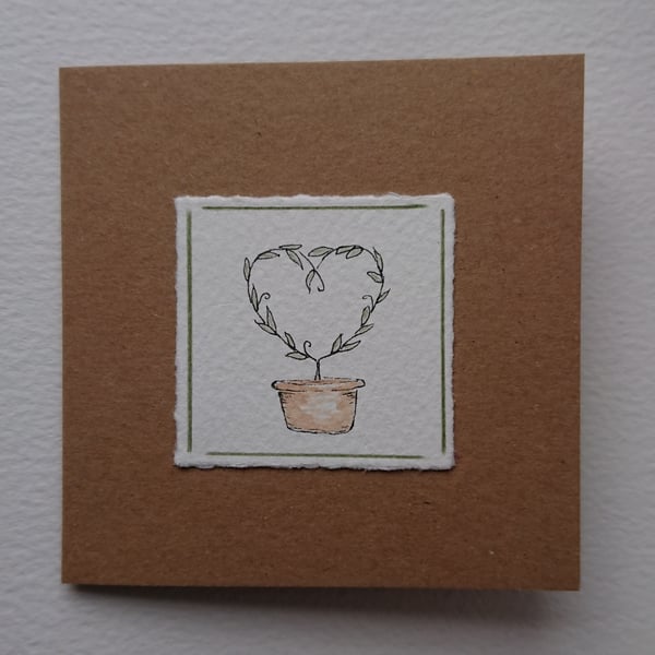 Card - Foliage Heart - Valentine's, engagement, wedding, anniversary, romance