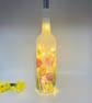 Decoupage bottle light with tulips, summer flowers, floral design - Image 2