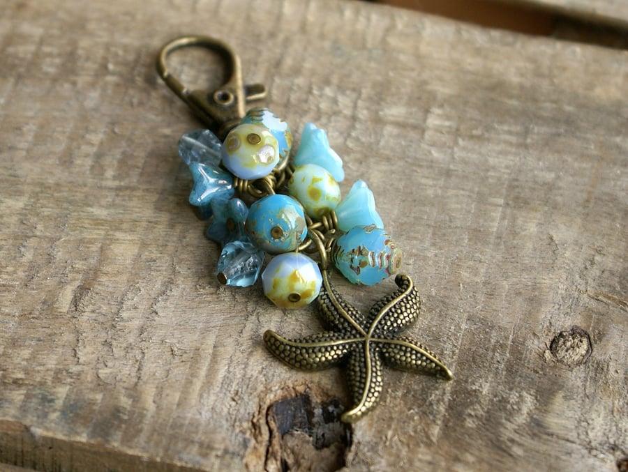 Blue Starfish Bag Charm