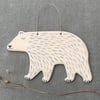 Ceramic Polar Bear (with Fur) Decoration