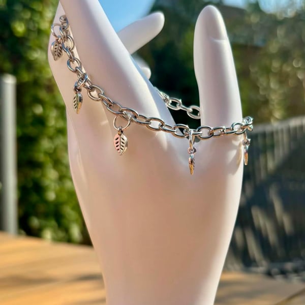 Silver Tone Charm Bracelet