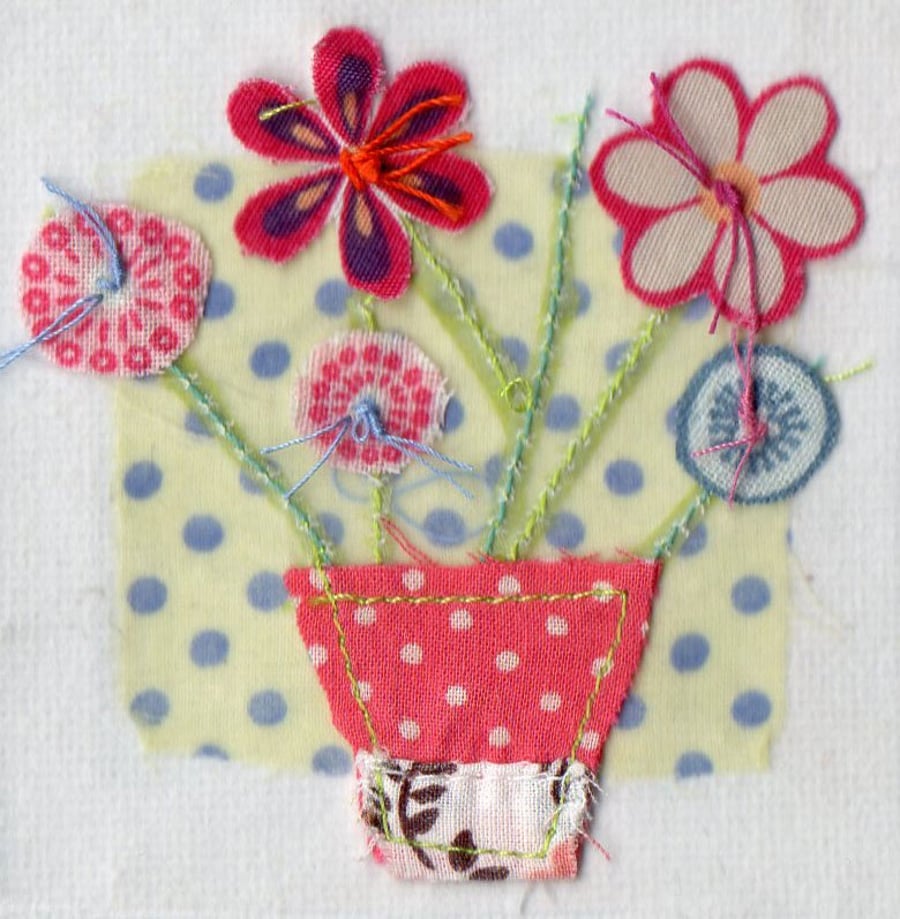 Flower Garden mini canvas - Folksy