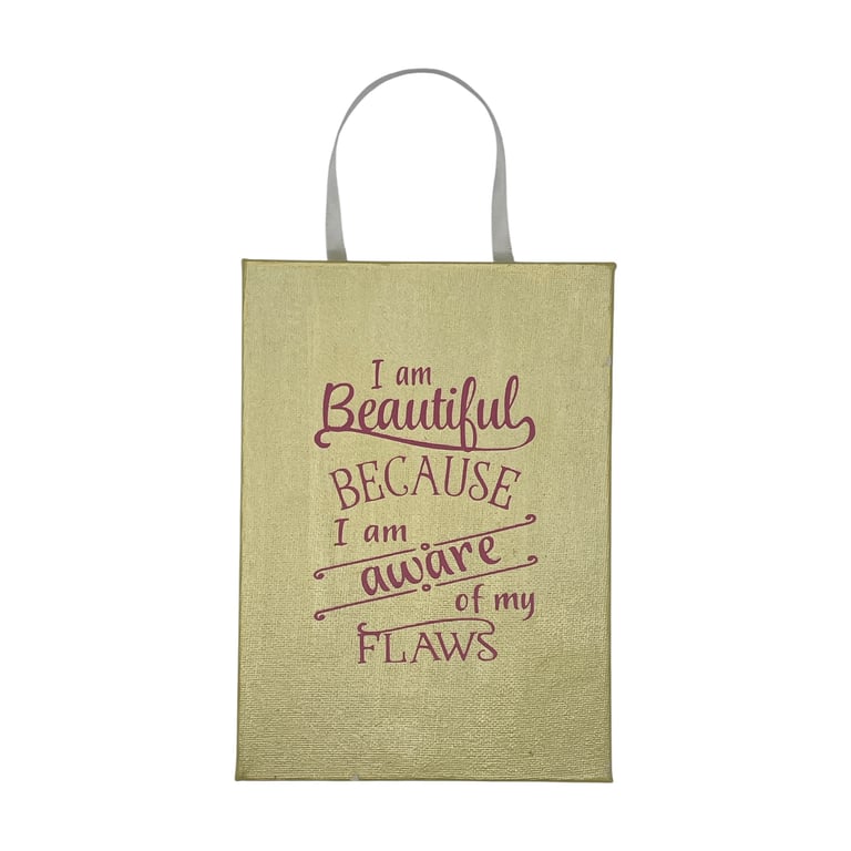 Inspirational "I Am Beautiful" Quote Wall Hanging