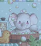 Bundle of joy elephant bubble bath baby boy card - Image 2
