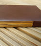 Leather Journal Sketchbook, Chestnut Brown with Golden thread - Image 4