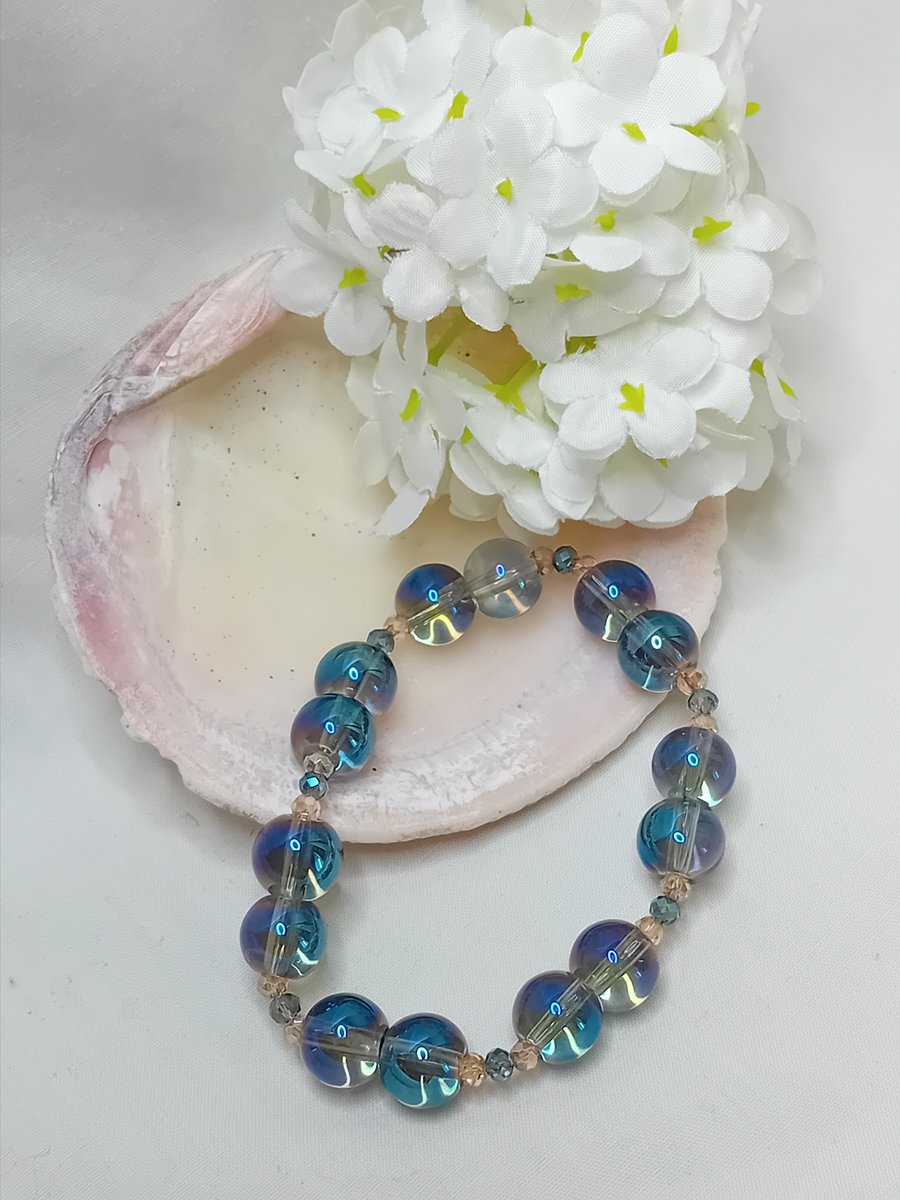 Iridescent Glass Bracelet